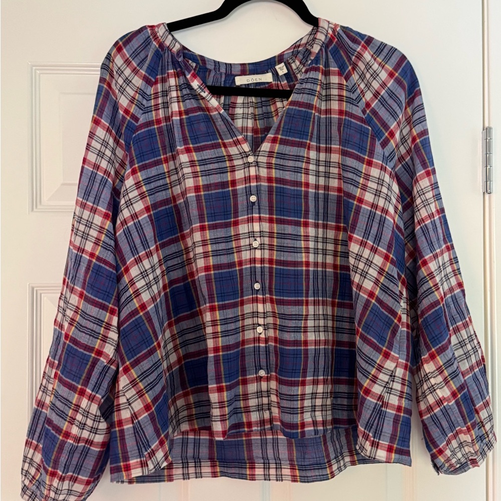 DÔEN Janis Top – Cote D’Azur Plaid - Picture 5 of 7